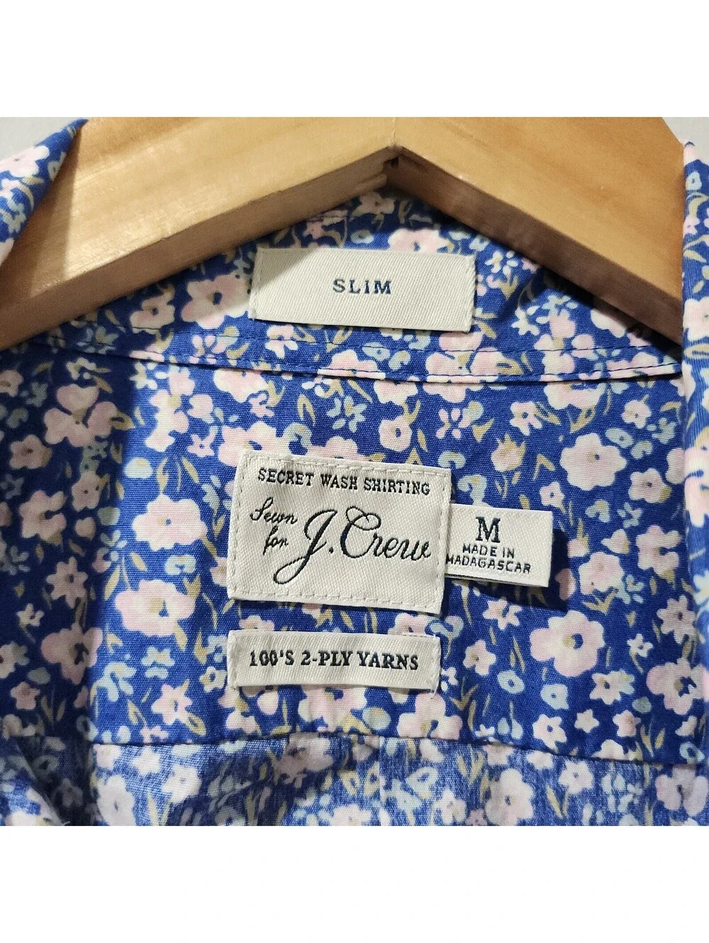 J Crew Slim Button Down Shirt Floral Flower All Over Preppy Summer Money Medium